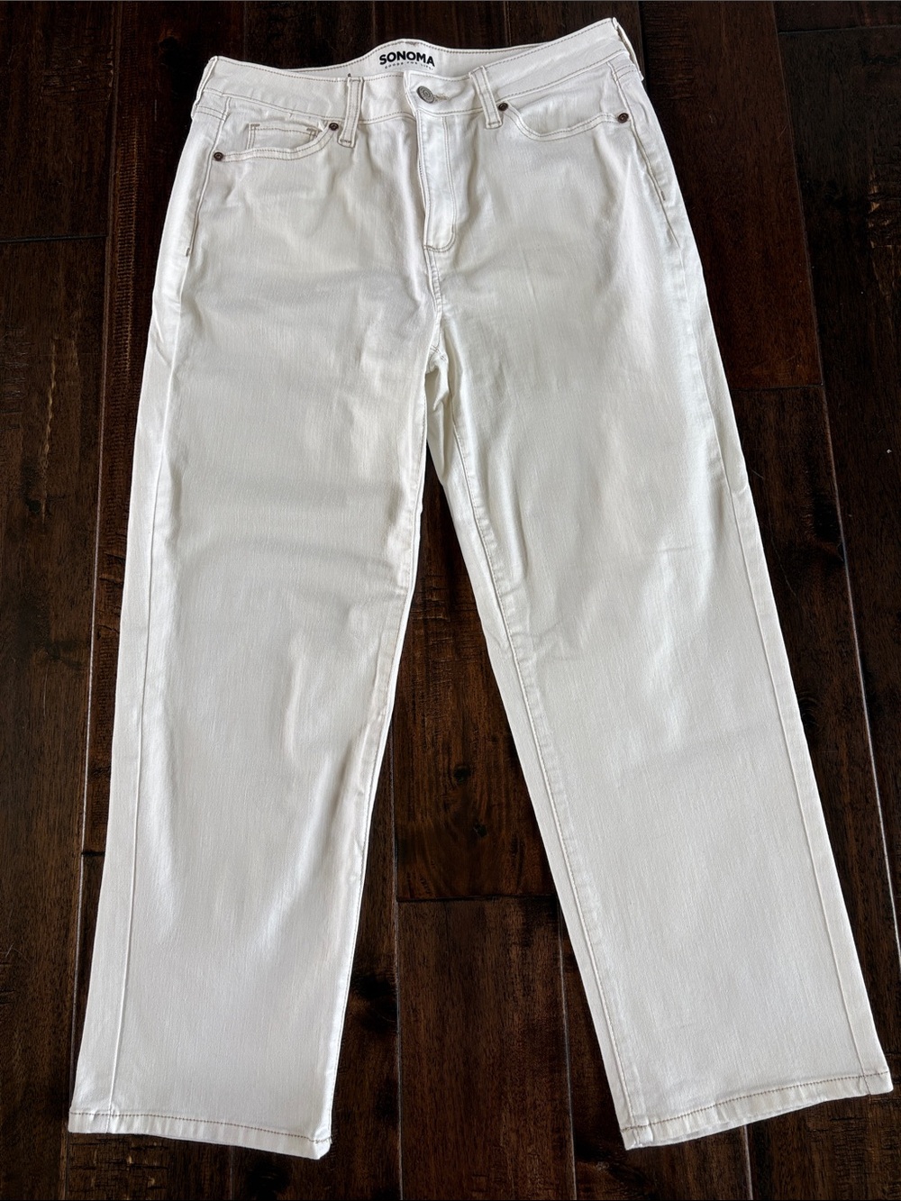 Sonoma White Straight-Leg Women's Jeans